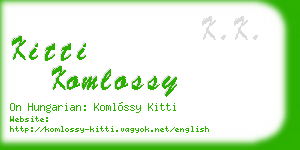 kitti komlossy business card